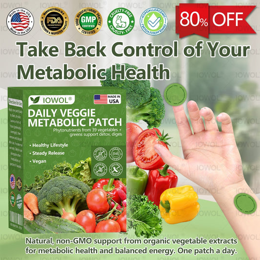 🥦 Boutique officielle | IOWOL® Patch métabolique aux extraits de 39 légumes soutient la détox, la digestion et le métabolisme, tout en aidant à maintenir une énergie stable toute la journée.