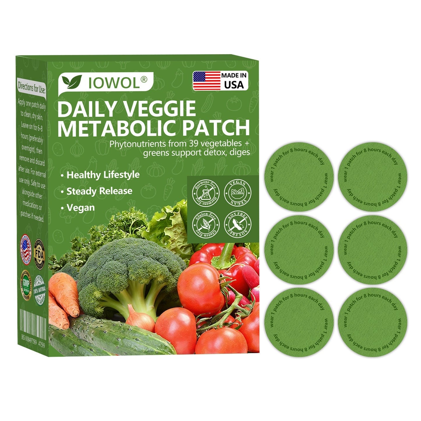 🥦 Boutique officielle | IOWOL® Patch métabolique aux extraits de 39 légumes soutient la détox, la digestion et le métabolisme, tout en aidant à maintenir une énergie stable toute la journée.