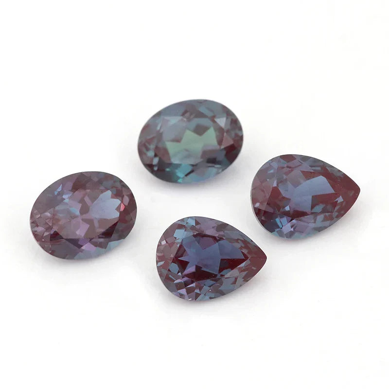 1-8ct Oval Cut Lab Grown Alexandrited Loose Stone Synthesis Alexandrited Gemstone for Diy Jewelry Making Ring Earrings