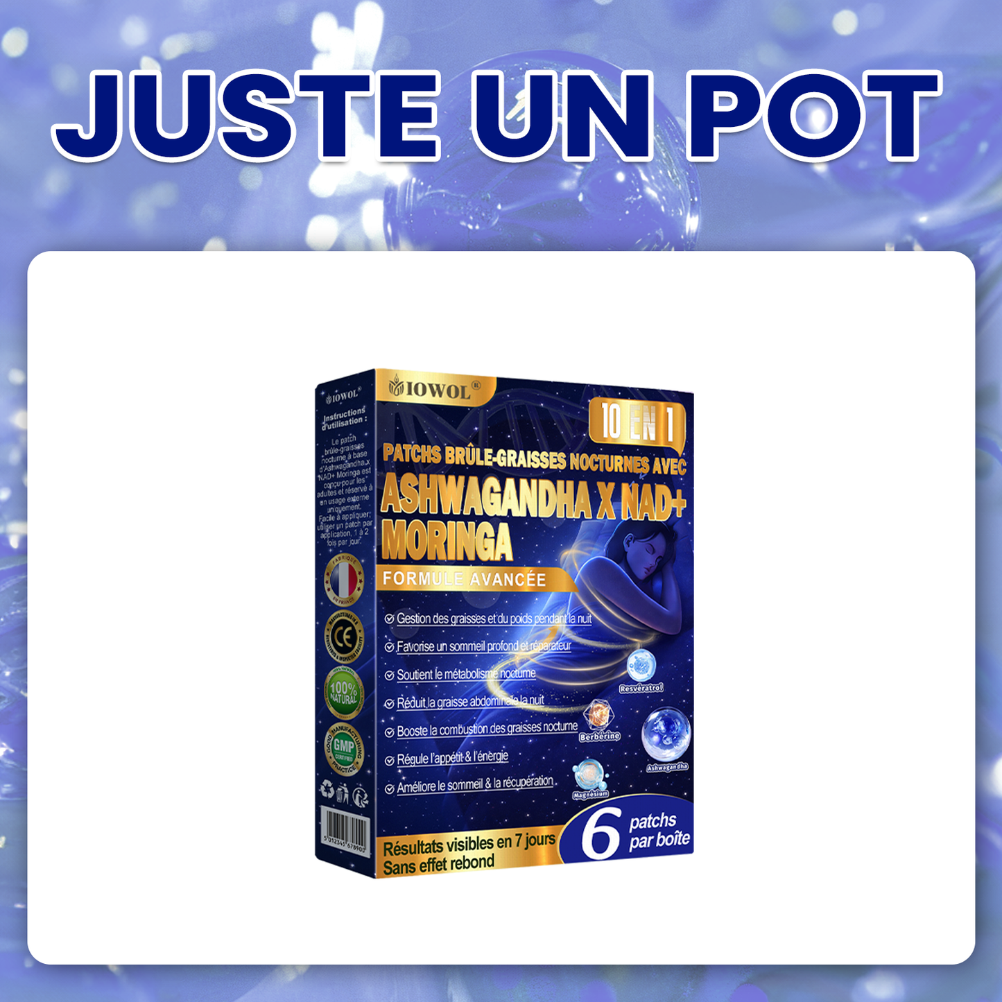 🔥 IOWOL® Patch brûle-graisse nuit — sans pilules, sans contraintes. Aide à brûler les graisses naturellement pendant la nuit et à soutenir le métabolisme pour des résultats visibles.