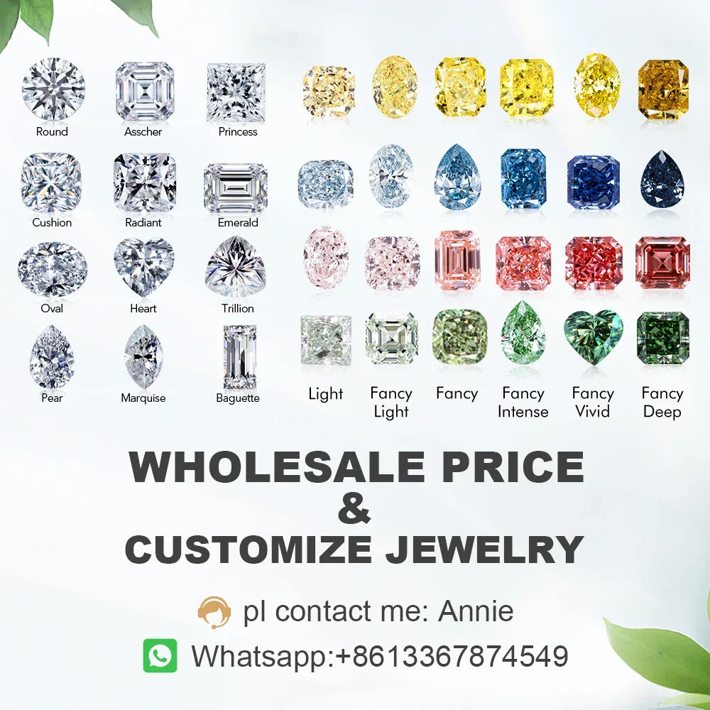 1ct 1.5ct  2ct 2.5 3ct 5ct HPHT CVD Diamond  IGI Certificate Cushion cut lab grown diamonds